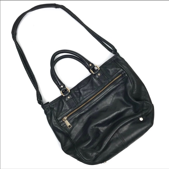 REBECCA MINKOFF Black Leather Tote Shoulder Bag - Picture 2 of 8